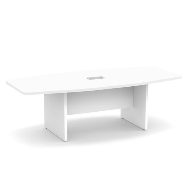 OfficeSource | OS Conference Tables | Boat Shaped Conference Table with Slab Base - 95''