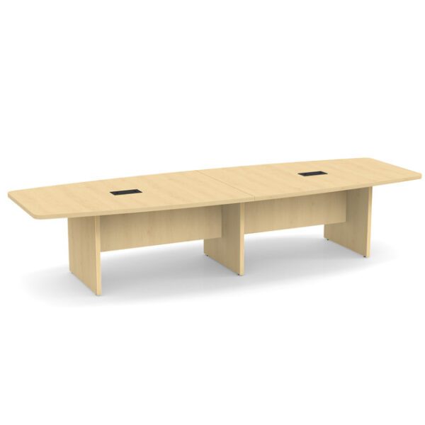 OfficeSource OS Conference Tables Boat Shaped Conference Table with Slab Base