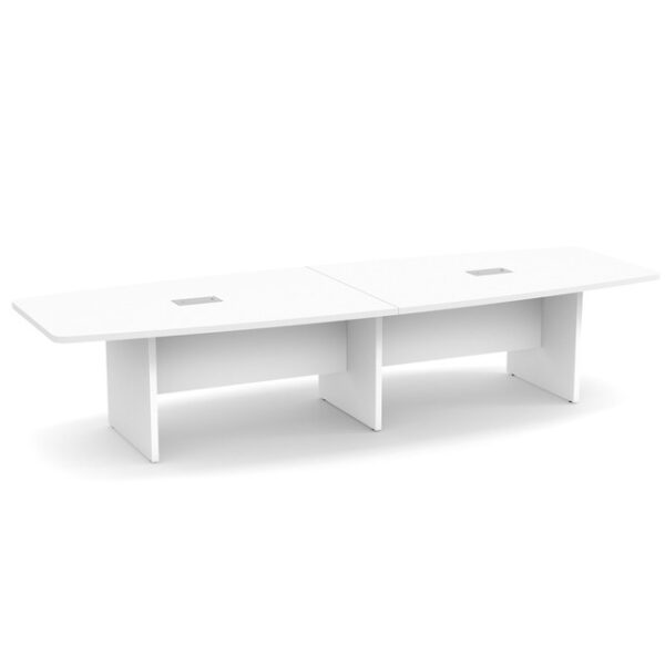 OfficeSource OS Conference Tables Boat Shaped Conference Table with Slab Base